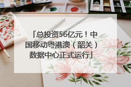 总投资56亿元！中国移动粤港澳（韶关）数据中心正式运行
