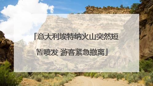 意大利埃特纳火山突然短暂喷发 游客紧急撤离