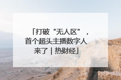 打破“无人区”，首个超头主播数字人来了｜热财经