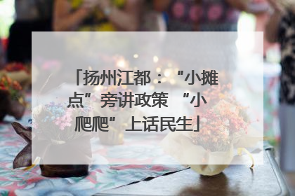 扬州江都：“小摊点”旁讲政策 “小爬爬”上话民生