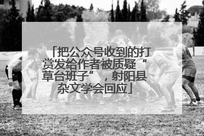 把公众号收到的打赏发给作者被质疑“草台班子”，射阳县杂文学会回应