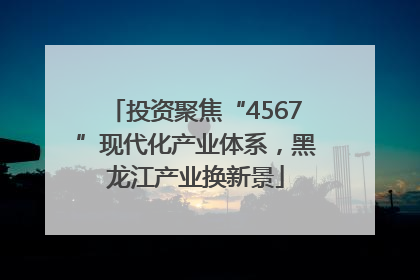 投资聚焦“4567”现代化产业体系，黑龙江产业换新景