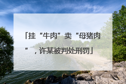 挂“牛肉”卖“母猪肉”，许某被判处刑罚