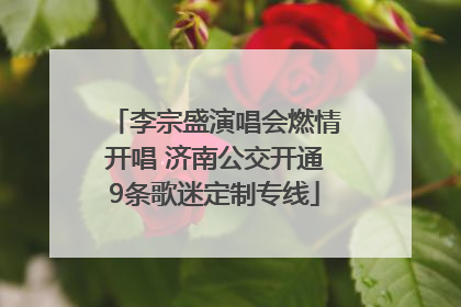 李宗盛演唱会燃情开唱 济南公交开通9条歌迷定制专线