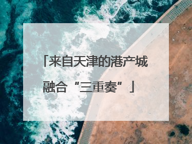 来自天津的港产城融合“三重奏”