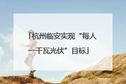 杭州临安实现“每人一千瓦光伏”目标