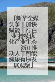 新华全媒头条丨加快赋能千行百业 持续优化产业生态——浙江推动人工智能健康有序发展观察