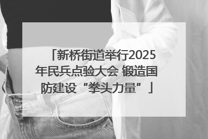 新桥街道举行2025年民兵点验大会 锻造国防建设“拳头力量”