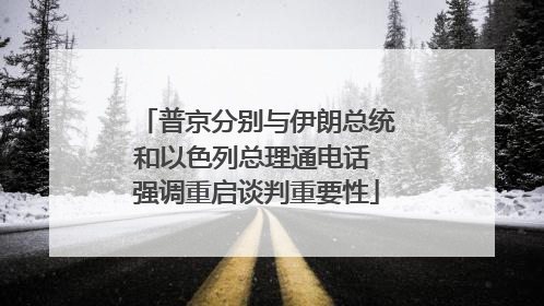 普京分别与伊朗总统和以色列总理通电话 强调重启谈判重要性