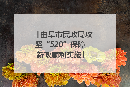 曲阜市民政局攻坚“520”保障新政顺利实施