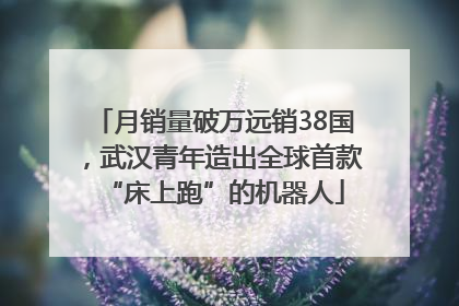 月销量破万远销38国，武汉青年造出全球首款“床上跑”的机器人