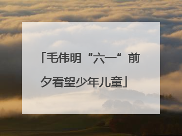 毛伟明“六一”前夕看望少年儿童