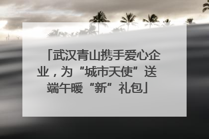 武汉青山携手爱心企业，为“城市天使”送端午暖“新”礼包