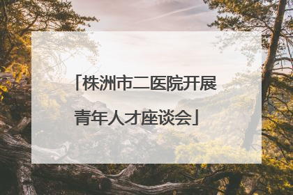 株洲市二医院开展青年人才座谈会