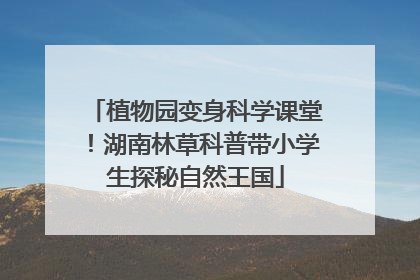 植物园变身科学课堂！湖南林草科普带小学生探秘自然王国