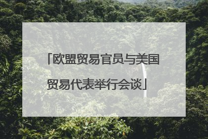 欧盟贸易官员与美国贸易代表举行会谈