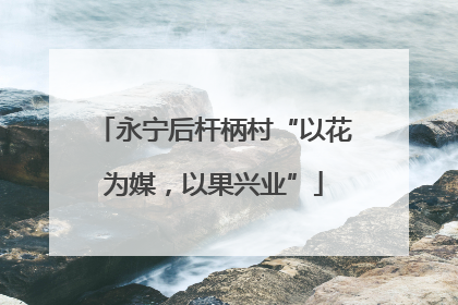永宁后杆柄村“以花为媒，以果兴业”