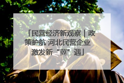 民营经济新观察｜政策护航 河北民营企业激发新“冀”遇