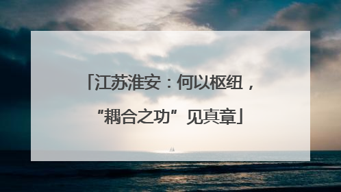 江苏淮安：何以枢纽，“耦合之功”见真章
