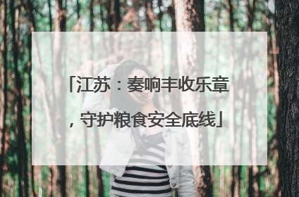 江苏：奏响丰收乐章，守护粮食安全底线
