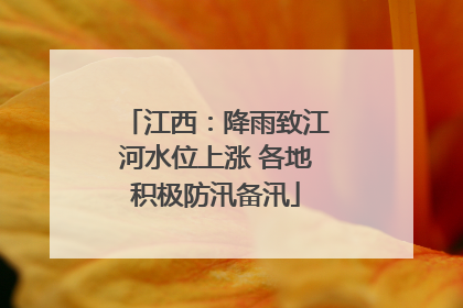 江西：降雨致江河水位上涨 各地积极防汛备汛