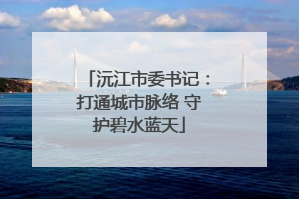 沅江市委书记：打通城市脉络 守护碧水蓝天