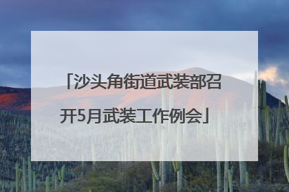 沙头角街道武装部召开5月武装工作例会