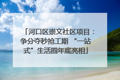 河口区崇文社区项目：争分夺秒抢工期 “一站式”生活圈年底亮相