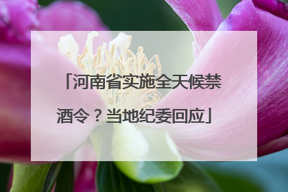 河南省实施全天候禁酒令？当地纪委回应