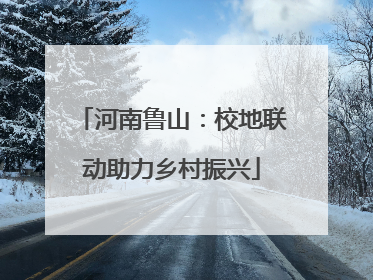 河南鲁山：校地联动助力乡村振兴