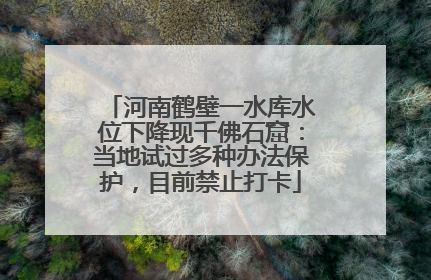 河南鹤壁一水库水位下降现千佛石窟：当地试过多种办法保护，目前禁止打卡