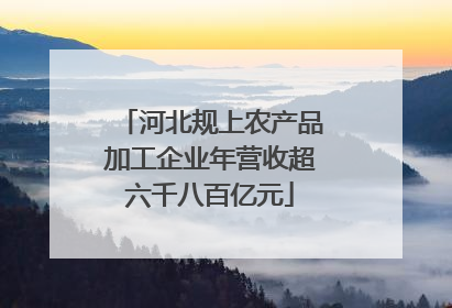 河北规上农产品加工企业年营收超六千八百亿元