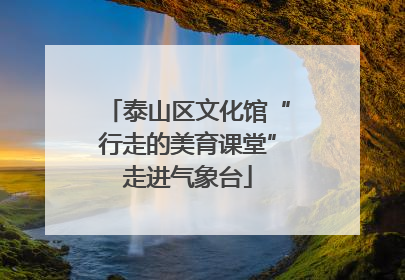 泰山区文化馆“行走的美育课堂”走进气象台