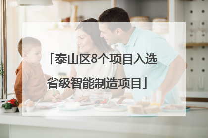 泰山区8个项目入选省级智能制造项目