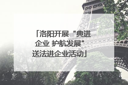 洛阳开展“典进企业 护航发展”送法进企业活动
