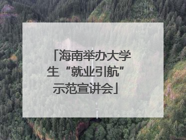 海南举办大学生“就业引航”示范宣讲会