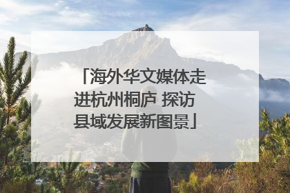 海外华文媒体走进杭州桐庐 探访县域发展新图景