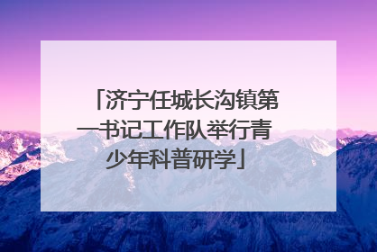 济宁任城长沟镇第一书记工作队举行青少年科普研学