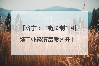 济宁：“链长制”引领工业经济量质齐升