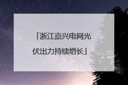 浙江嘉兴电网光伏出力持续增长