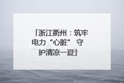 浙江衢州：筑牢电力“心脏” 守护清凉一夏