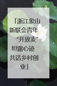 浙江象山新联会青年“开放麦”坦露心迹 共话乡村创业