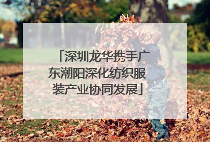 深圳龙华携手广东潮阳深化纺织服装产业协同发展