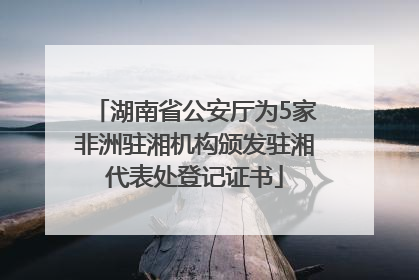 湖南省公安厅为5家非洲驻湘机构颁发驻湘代表处登记证书