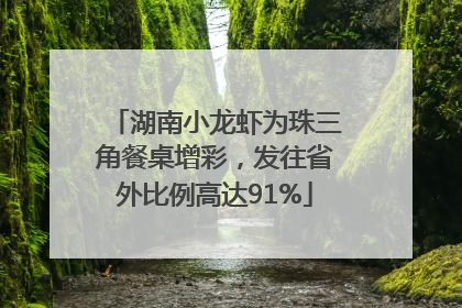 湖南小龙虾为珠三角餐桌增彩，发往省外比例高达91%