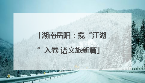 湖南岳阳：揽“江湖”入卷 谱文旅新篇
