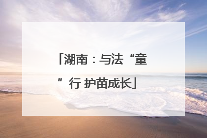 湖南：与法“童”行 护苗成长
