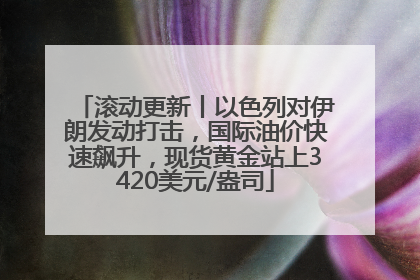 滚动更新丨以色列对伊朗发动打击，国际油价快速飙升，现货黄金站上3420美元/盎司