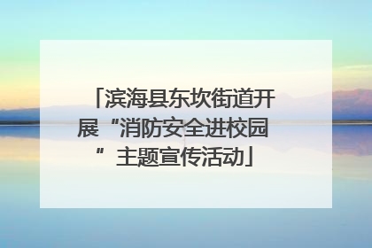 滨海县东坎街道开展“消防安全进校园”主题宣传活动