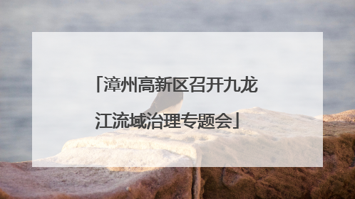 漳州高新区召开九龙江流域治理专题会